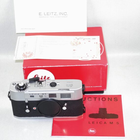 Leica M5 Silver Chrome "50 JAHRE "Anniversary with original box, manual & warranty cards Mint/LN- / SOLD