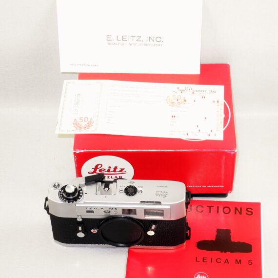 Leica M5 Silver Chrome "50 JAHRE "Anniversary with original box, manual & warranty cards Mint/LN- / SOLD