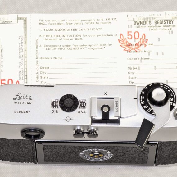 Leica M5 Silver Chrome "50 JAHRE "Anniversary with original box, manual & warranty cards Mint/LN- / SOLD