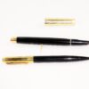 1943 Eversharp “fifth Avenue” lever filler fountain pen and pencil set in black with 14k Solid caps, fine nib, Nice Set ! SOLD