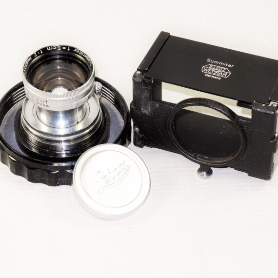Leica 50/2 Summitar lens (1952 Just CLA'd) Sold with caps and Leica Metal hood Ex++ / Free shipping (USA)