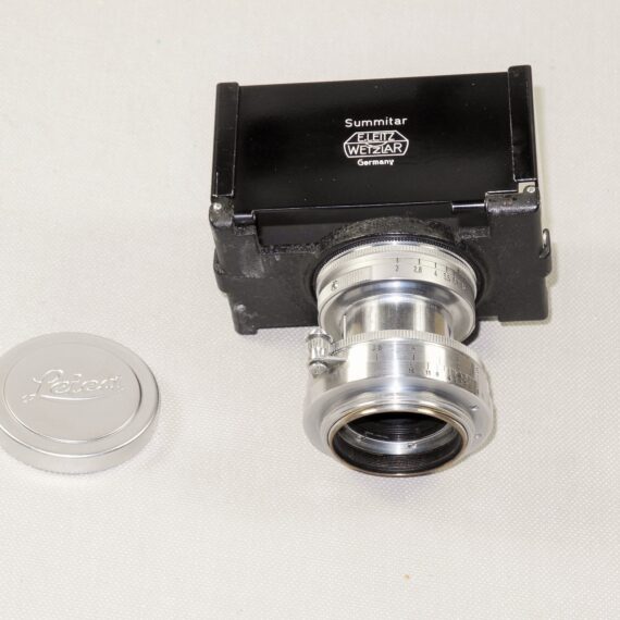 Leica 50/2 Summitar lens (1952 Just CLA'd) Sold with caps and Leica Metal hood Ex++ / Free shipping (USA)