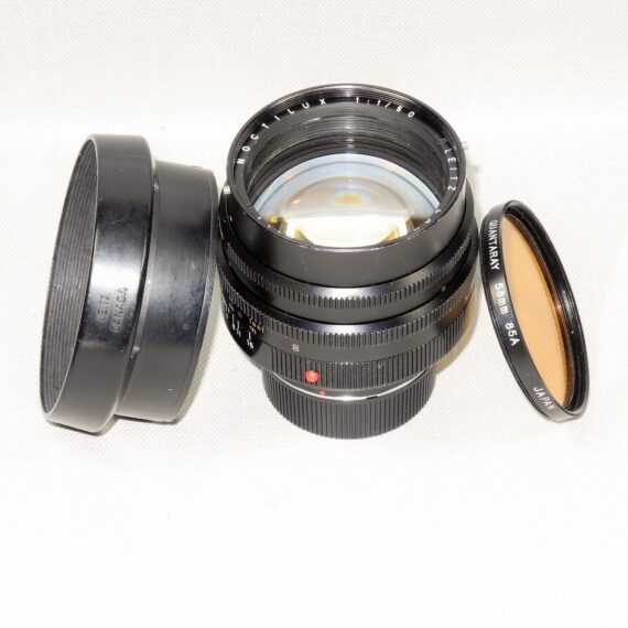 Leica 50/1,0 Noctilux-M First Version (E58 filter size-1977) with Leica hood, Lens case, Caps  Ex+/++ / SOLD