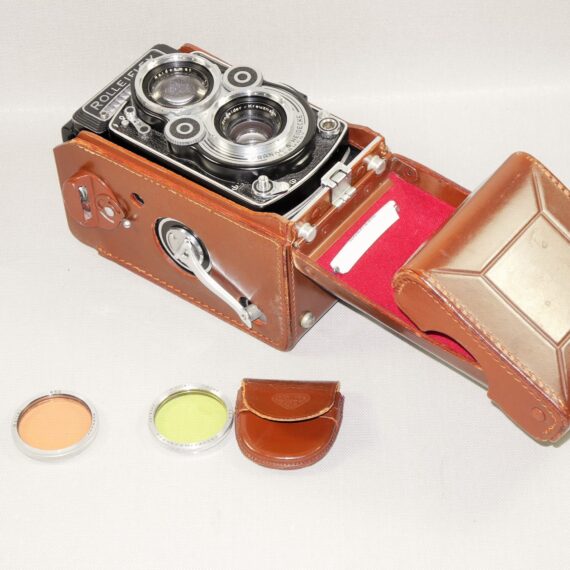 Étui En Cuir Pour Rolleiflex 3.5e – Appareil Photo – Rigide