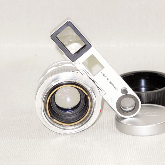 Leica 50/2 Summicron Dual Range Chrome M mount lens Sold with close-up eyes and Leica caps Ex++/Mint-