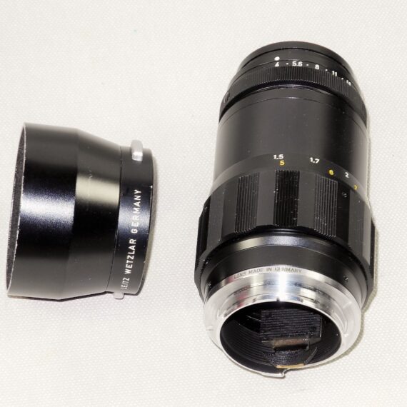Leica 135/4 Tele-Elmar-M black lens (1966) Made in Germany, Sold with Leica box, Leica hood Ex++