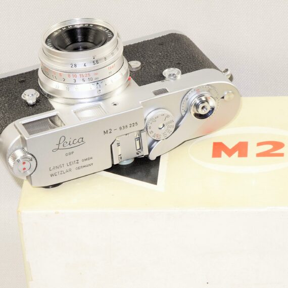 Leica M2 push button chrome Mint/ LN- camera (1958) with Leica 35/2,8 Summaron chrome M lens Mint- Nice Set with Leica original M2 box,manual /SOLD