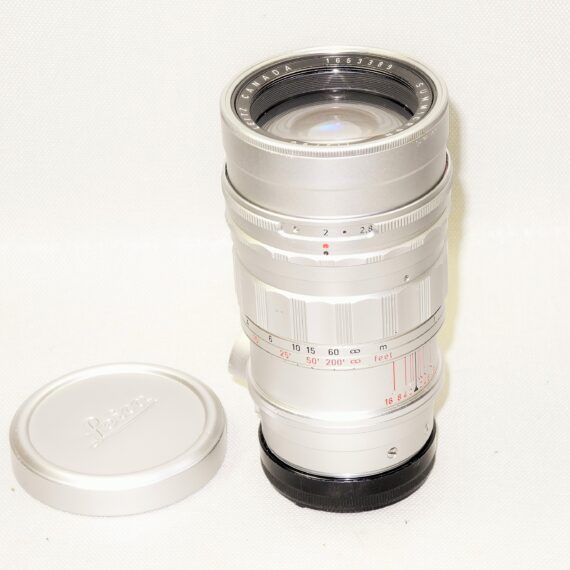 Leica 90mm f/2 Summicron Version 1 Canada Chrome SEOOF- Pre-Set M (1959) lens Mint-