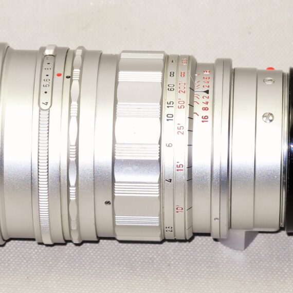 Leica 90mm f/2 Summicron Version 1 Canada Chrome SEOOF- Pre-Set M (1959) lens Mint-