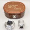 Canon 28/3,5 screw-mount with Canon 28mm chrome finder with original leather case Ex++