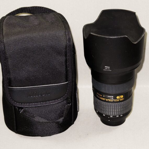 Nikon 24-70/2,8 AF-S G ED Nano Crystal SWM ED IF ASPHERICAL lens with box,hood,lens case,manual Mint- FREE shipping