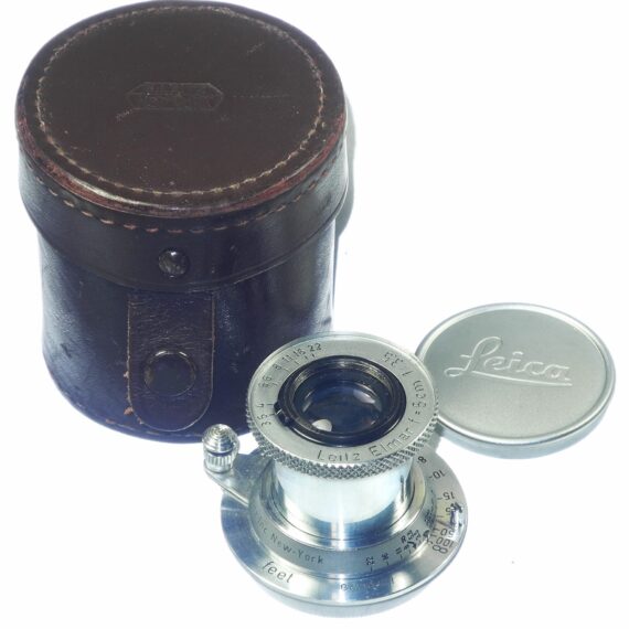 Leica 50/3,5 Elmar SM "Property of E.Leitz NY" with caps and E.Leitz NY lens case Ex++ / RARE lens / SOLD