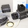Hasselblad 501C black camera set W/80mm lens+UV filter, A12 & A24 film backs, Strap, cap & system case Mint/-SOLD
