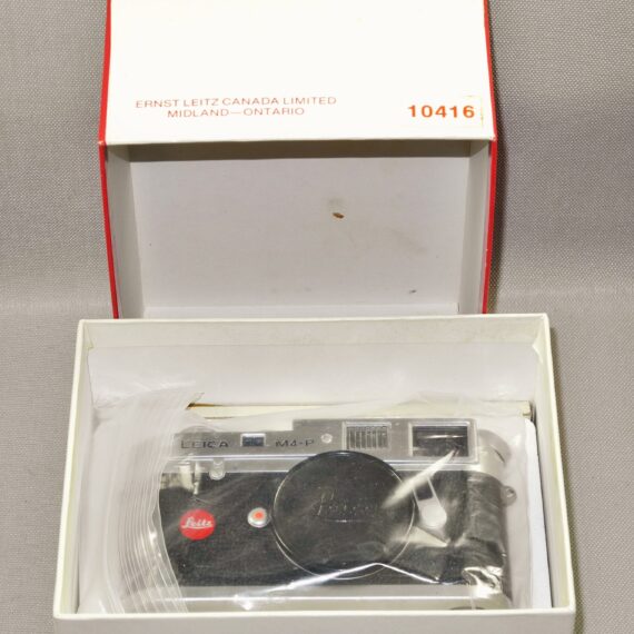 Leica M4-P Chrome camera (1984) Sold with warranty cards, manual, box, cap Cat#10416 Mint/- Rare camera / Free shipping (USA)