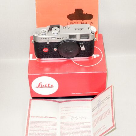 Leica M4-P Chrome camera (1984) Sold with warranty cards, manual, box, cap Cat#10416 Mint/- Rare camera / Free shipping (USA)