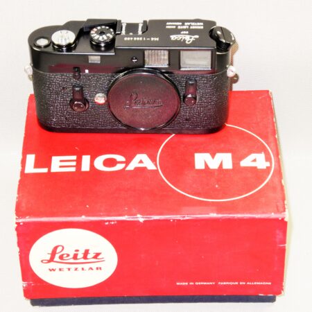 Leica M4 Black Paint Rare camera (1970) with original box in Exceptional Mint/LN- Condition /SOLD