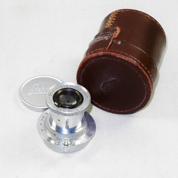 Leica 50/3,5 Elmar SM "Property of E.Leitz NY" with caps and E.Leitz NY lens case Ex++ / RARE lens / SOLD