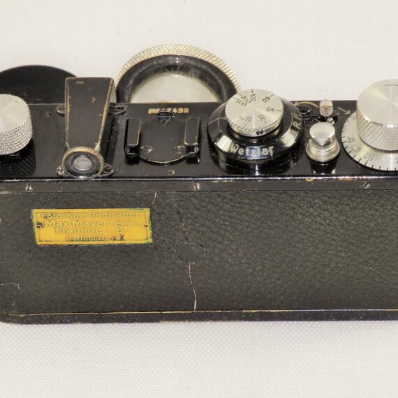 Leica I model C Non-Standard (1930) black nickel camera W/ "Max Myer" plate on back Sold W/Leica 50mm Elmar Nickel lens Ex+/++ / SOLD