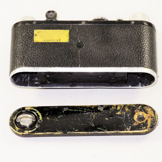 Leica I model C Non-Standard (1930) black nickel camera W/ "Max Myer" plate on back Sold W/Leica 50mm Elmar Nickel lens Ex+/++ / SOLD