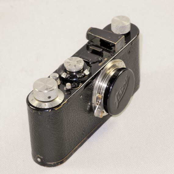 Leica I model C Non-Standard (1930) black nickel camera W/ "Max Myer" plate on back Sold W/Leica 50mm Elmar Nickel lens Ex+/++ / SOLD