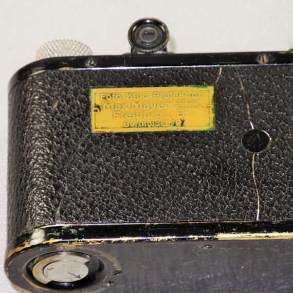 Leica I model C Non-Standard (1930) black nickel camera W/ "Max Myer" plate on back Sold W/Leica 50mm Elmar Nickel lens Ex+/++ / SOLD