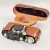 Leica III / F Black Nickel 1934 camera with Leica 50mm Nickel Elmar sm lens with case and cap Mint- / SOLD