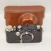 Leica III / F Black Nickel 1934 camera with Leica 50mm Nickel Elmar sm lens with case and cap Mint- / SOLD