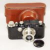 Leica III / F Black Nickel 1934 camera with Leica 50mm Nickel Elmar sm lens with case and cap Mint- / SOLD