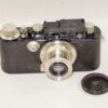 Leica III / F Black Nickel 1934 camera with Leica 50mm Nickel Elmar sm lens with case and cap Mint- / SOLD