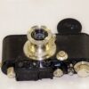 Leica III / F Black Nickel 1934 camera with Leica 50mm Nickel Elmar sm lens with case and cap Mint- / SOLD
