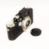 Leica III / F Black Nickel 1934 camera with Leica 50mm Nickel Elmar sm lens with case and cap Mint- / SOLD