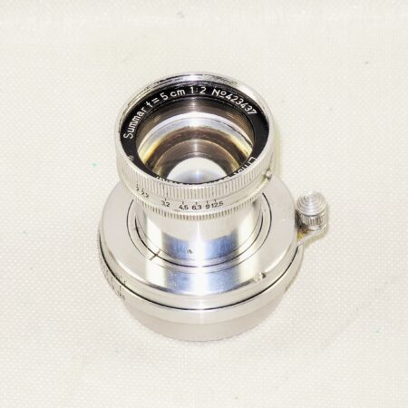 ​Leica 50/2 Summar (1936) chrome lens Ex+/++