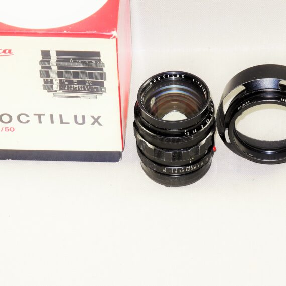 Leica 50mm f/1.2 Noctilux Original RARE lens Circa 1972, Sold W/Leica metal hood and box Ex+ / RARE / FREE Shipping .