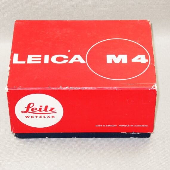 Leica M4 chrome camera (1968-69) with Leica box, instruction manual, body cap Mint/Like new condition! SOLD
