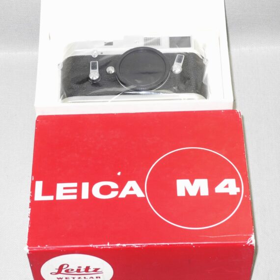 Leica M4 chrome camera (1968-69) with Leica box, instruction manual, body cap Mint/Like new condition! SOLD