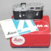 Leica M4 chrome camera (1968-69) with Leica box, instruction manual, body cap Mint/Like new condition! SOLD