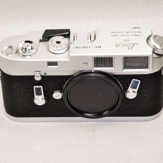 Leica M4 chrome camera (1968-69) with Leica box, instruction manual, body cap Mint/Like new condition! SOLD