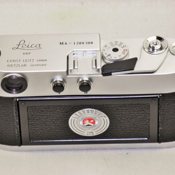 Leica M4 chrome camera (1968-69) with Leica box, instruction manual, body cap Mint/Like new condition! SOLD