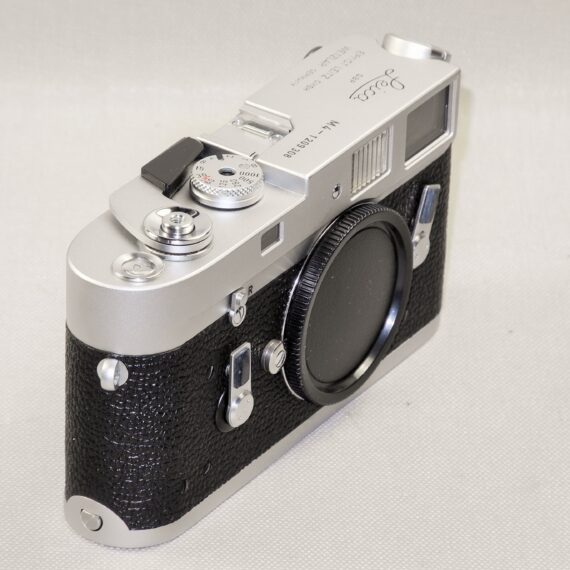 Leica M4 chrome camera (1968-69) with Leica box, instruction manual, body cap Mint/Like new condition! SOLD