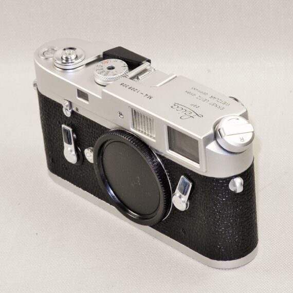 Leica M4 chrome camera (1968-69) with Leica box, instruction manual, body cap Mint/Like new condition! SOLD