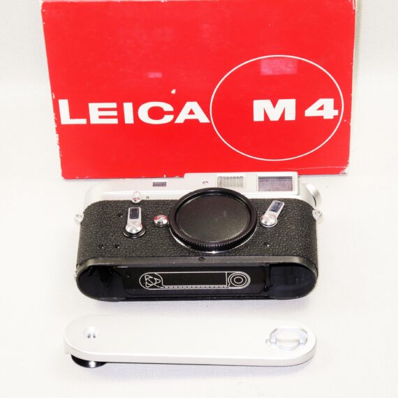 Leica M4 chrome camera (1968-69) with Leica box, instruction manual, body cap Mint/Like new condition! SOLD