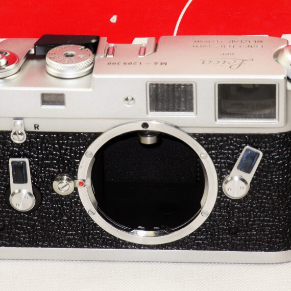 Leica M4 chrome camera (1968-69) with Leica box, instruction manual, body cap Mint/Like new condition! SOLD