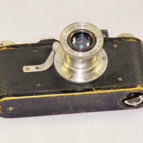 LEICA I MODEL A MUSHROOM DIAL BLACK PAINT 4 DIGIT (1928) CAMERA With 50MM ELMAR lens, fully overhauled Ex+ / Call or Email for more info