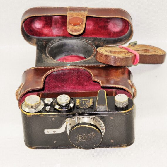 LEICA I MODEL A MUSHROOM DIAL BLACK PAINT (1928) CAMERA With 50MM ELMAR lens, fully overhauled Ex+ /Free shipping