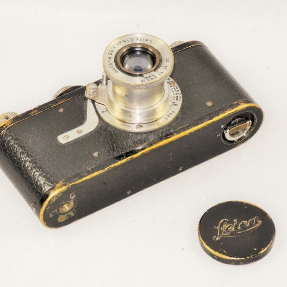 LEICA I MODEL A MUSHROOM DIAL BLACK PAINT (1928) CAMERA With 50MM ELMAR lens, fully overhauled Ex+ /Free shipping