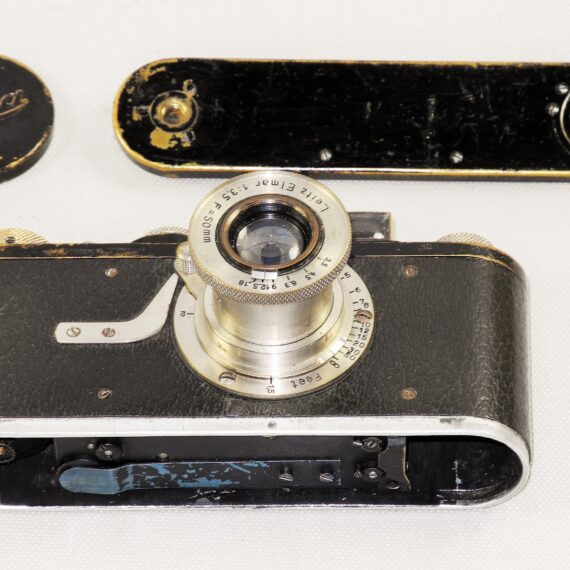 LEICA I MODEL A MUSHROOM DIAL BLACK PAINT (1928) CAMERA With 50MM ELMAR lens, fully overhauled Ex+ /Free shipping