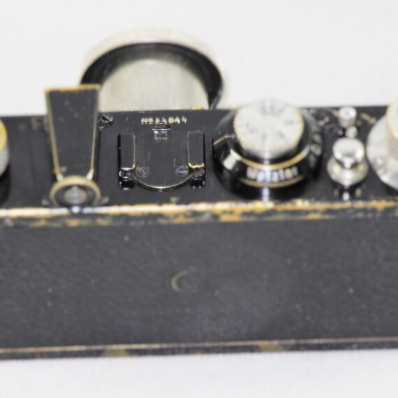 LEICA I MODEL A MUSHROOM DIAL BLACK PAINT (1930) CAMERA W/50mm Elmar lens, recently overhauled Ex+ / SOLD