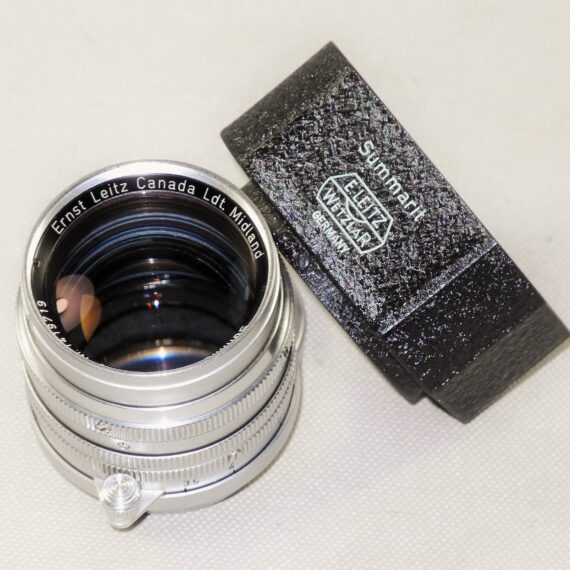 Leica 50/1,5 Summarit "Midland" (SM) Rare lens with cap and hood, Just CLA Mint- /SOLD