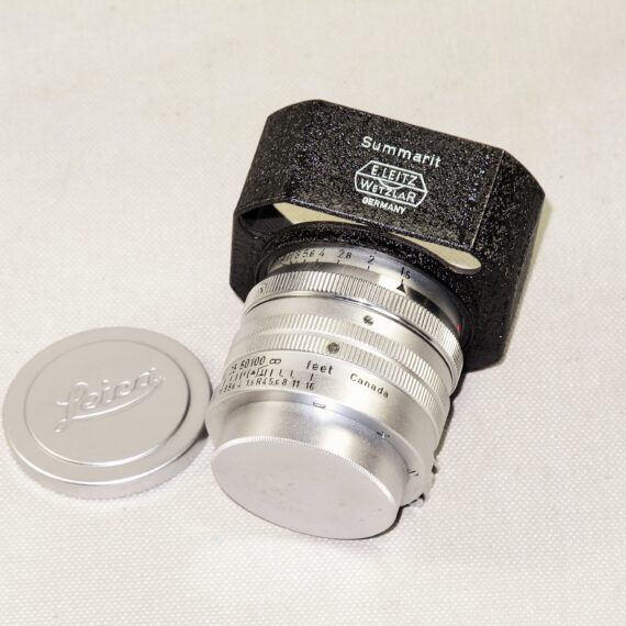 Leica 50/1,5 Summarit "Midland" (SM) Rare lens with cap and hood, Just CLA Mint- /SOLD