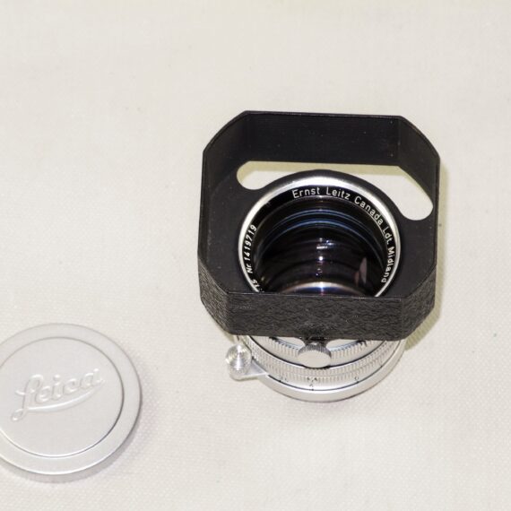 Leica 50/1,5 Summarit "Midland" (SM) Rare lens with cap and hood, Just CLA Mint- /SOLD